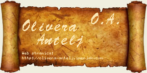Olivera Antelj vizit kartica